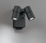 画像: オーデリック OG264273R1 エクステリアライト スポットライト LED一体型 昼白色 高演色LED 人感センサー コーキングレス型 防雨型 ブラック