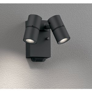 画像: オーデリック OG264274R1 エクステリアライト スポットライト LED一体型 電球色 高演色LED 人感センサー コーキングレス型 防雨型 ブラック