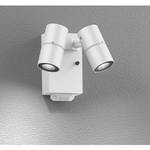 画像: オーデリック OG264275R1 エクステリアライト スポットライト LED一体型 昼白色 高演色LED 人感センサー コーキングレス型 防雨型 オフホワイト