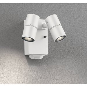 画像: オーデリック OG264276R1 エクステリアライト スポットライト LED一体型 電球色 高演色LED 人感センサー コーキングレス型 防雨型 オフホワイト
