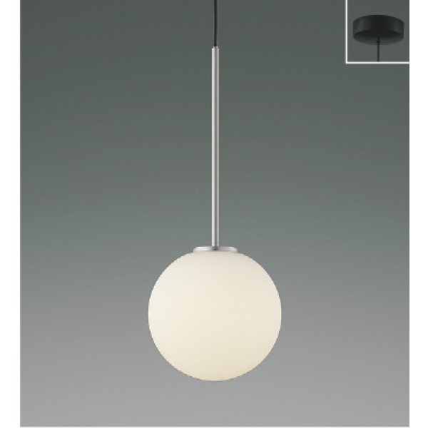 画像1: コイズミ照明 AP57338 ペンダント 非調光 LED 温白色 フランジタイプ 高演色LEDR+ ホワイトブロンズメッキヘアラインマット ∽ (1)