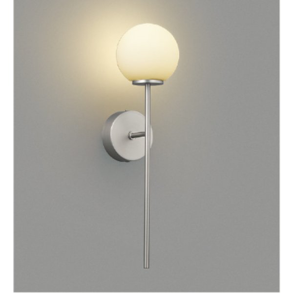 画像1: コイズミ照明 AB57340 ブラケット 非調光 LED 電球色 高演色LEDR+ ホワイトブロンズメッキヘアラインマット ∽ (1)