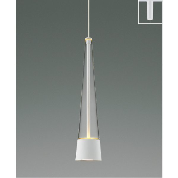画像1: コイズミ照明 AP57291 ペンダント 非調光 LED 電球色 プラグタイプ 高演色LEDR+ マットファインホワイト ∽ (1)
