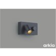 画像1: コイズミ照明 AB57242 ブラケット 調光 LED 電球色 高演色LEDR+ 調光スイッチ付 arkia マットグレー ∽ (1)