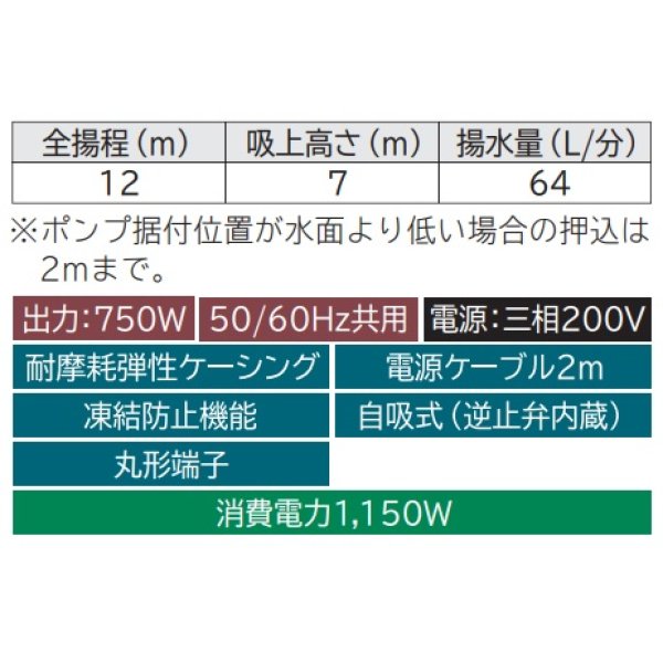 画像2: 日立 ポンプ　WT-K750Y　タンク式浅井戸用インバーターポンプ「圧力強(つよし)くん」 三相200V ※WT-K750X後継機種 (2)