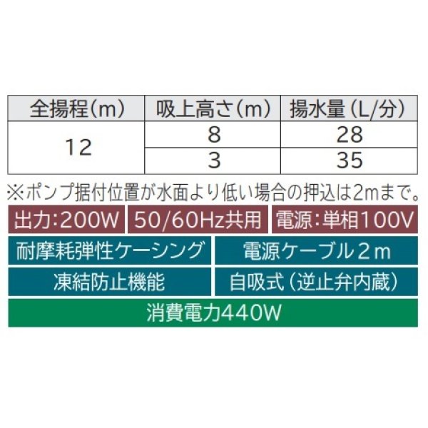 画像2: 【在庫あり】日立 ポンプ　WT-P200Y　タンク式浅井戸用インバーターポンプ「圧力強(つよし)くん」 単相100V ※WT-P200X後継機種 [☆2] (2)