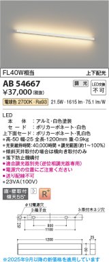 画像: コイズミ照明 AB54667 ブラケット 調光 調光器別売 LED一体型 電球色 直付・壁付取付 上下配光 白色