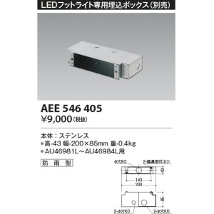 画像: コイズミ照明　AEE546405　LEDフットライト専用埋込ボックス