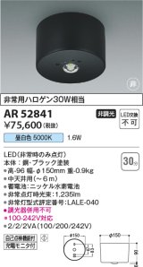 画像: コイズミ照明　AR52841　非常用照明器具 LED一体型 非調光 直付型 昼白色 ブラック