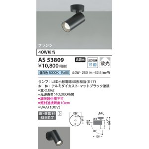 コイズミ照明 AS53807 スポットライト 非調光 LEDランプ 昼白色