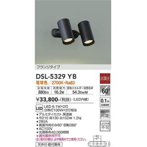 画像: 大光電機(DAIKO)　DSL-5329YB　スポットライト 非調光 電球色 フランジタイプ 黒