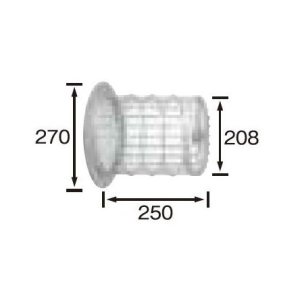 画像: 長府/サンポット 石油暖房機 関連部材　FGLW-2-2　給排気筒保護ガード [♪▲]
