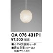 画像1: オーデリック　OA076431P1　施工用部材・部品 φ300交換用セード セードのみ (1)