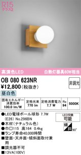 画像: オーデリック　OB080623NR(ランプ別梱)　ブラケットライト 非調光 LEDランプ 昼白色 ナチュラル