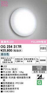 画像: オーデリック　OG254317R　バスルームライト 非調光 LED一体型 昼白色防雨・防湿型
