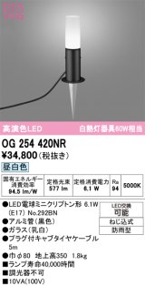 画像: オーデリック　OG254420NR(ランプ別梱)　エクステリア ガーデンライト LEDランプ 昼白色 防雨型 ブラック