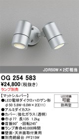 画像: オーデリック　OG254583　エクステリアスポットライト LED 防雨型 マットシルバー ランプ別売