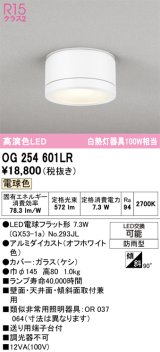 画像: オーデリック OG254601LR(ランプ別梱) エクステリア ポーチライト LEDランプ 電球色 高演色LED 防雨型 オフホワイト