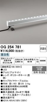 画像: オーデリック　OG254781　間接照明 LED一体型 非調光 昼白色 防雨・防湿型 L1200タイプ
