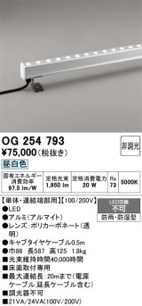 画像: オーデリック　OG254793　間接照明 LED一体型 非調光 昼白色 防雨・防湿型 L600タイプ