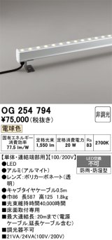 画像: オーデリック　OG254794　間接照明 LED一体型 非調光 電球色 防雨・防湿型 L600タイプ
