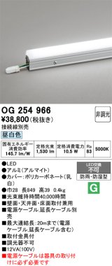 画像: オーデリック　OG254966　間接照明 スタンダードタイプ LED一体型 非調光 昼白色 接続線別売 防雨・防湿形 長894