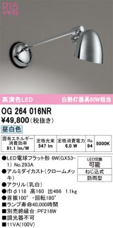 画像: オーデリック　OG264016NR(ランプ別梱)　エクステリア ポーチライト LEDランプ 昼白色 防雨型 クロームメッキ