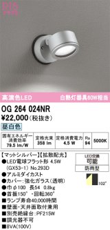 画像: オーデリック　OG264024NR(ランプ別梱)　エクステリア スポットライト LEDランプ 昼白色 防雨型 マットシルバー