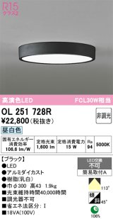 画像: オーデリック　OL251728R　シーリングライト 非調光 LED一体型 昼白色 ブラック