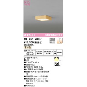 画像: オーデリック OL251789R シーリングライト 調光 調光器別売 和風 LED一体型 電球色 木調ナチュラル