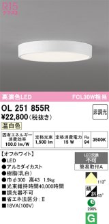 画像: オーデリック　OL251855R　シーリングライト 非調光 LED一体型 温白色 オフホワイト