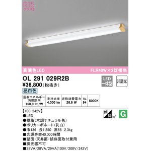 画像: オーデリック　OL291029R2B(LEDユニット別梱)　ブラケットライト 非調光 LED一体型 昼白色 木調ナチュラル