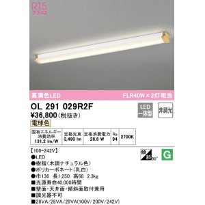 画像: オーデリック　OL291029R2F(LEDユニット別梱)　ブラケットライト 非調光 LED一体型 電球色 木調ナチュラル