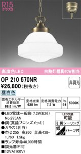 画像: オーデリック　OP210570NR(ランプ別梱)　ペンダントライト 非調光 LEDランプ 昼白色 フレンジタイプ