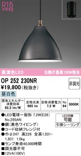 画像: オーデリック　OP252230NR(ランプ別梱)　ペンダントライト 非調光 LEDランプ 昼白色 フレンジタイプ ブラック