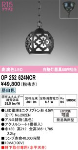 画像: オーデリック　OP252624NCR(ランプ別梱)　エクステリア ポーチライト LEDランプ 昼白色 ブラック