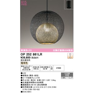 画像: オーデリック　OP252861LR　ペンダントライト 調光 調光器別売 LED一体型 電球色 フレンジタイプ 黒色