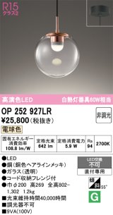 画像: オーデリック　OP252927LR　ペンダントライト 非調光 LED一体型 電球色 フレンジタイプ