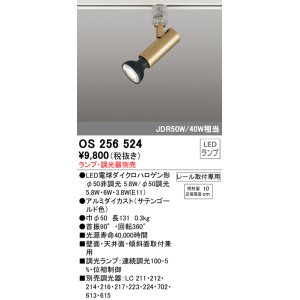 画像: オーデリック　OS256524　スポットライト LED プラグタイプ 連続調光 ランプ・調光器別売 レール取付専用 サテンゴールド