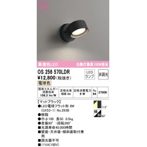 画像: オーデリック　OS256570LDR(ランプ別梱)　スポットライト 非調光 LEDランプ 電球色 マットブラック