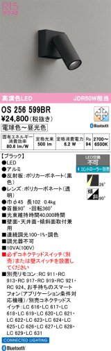 画像: オーデリック　OS256599BR　スポットライト 調光 調色 Bluetooth コントローラー別売 LED一体型 電球色〜昼光色 フレンジタイプ ブラック