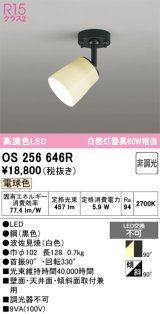 画像: オーデリック　OS256646R　スポットライト 非調光 和風 LED一体型 電球色 フレンジタイプ 波佐見焼