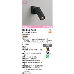 画像: オーデリック　OS256737R　スポットライト 調光 調光器別売 LED一体型 電球色 ブラック