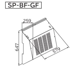 画像: ルームエアコン 日立　SP-BF-GF　部材 吹出口フード