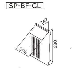 画像: ルームエアコン 日立　SP-BF-GL　部材 左吸込口フード