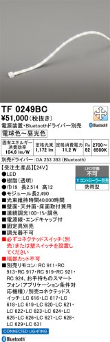 画像: オーデリック TF0249BC 間接照明 テープライト 長2490 調光調色 Bluetooth リモコン・電源装置・ドライバー別売 LED一体型 電球色〜昼光色 防雨型 受注生産品 [§]