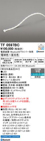 画像: オーデリック TF0597BC 間接照明 テープライト 長5970 調光調色 Bluetooth リモコン・電源装置・ドライバー別売 LED一体型 電球色〜昼光色 防雨型 受注生産 [§]