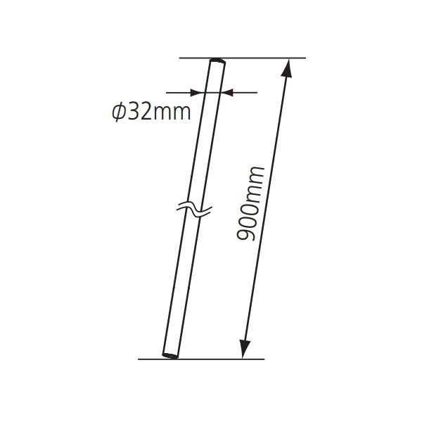 画像1: サン電子　0.9M-32Z　アンテナマスト 溶融亜鉛メッキ 0.9m [￡] (1)