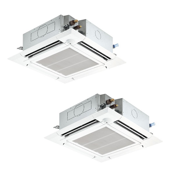 画像1: 三菱 PLZX-ZRMP280HF5 業務用エアコン 4方向天井カセット i-スクエアタイプ スリムZR 同時ツイン P280 10馬力 三相 200V ワイヤード ♪∀ (1)