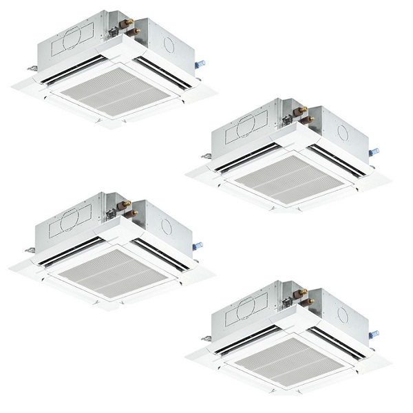 画像1: 三菱 PLZD-ERMP280H5 業務用エアコン 4方向天井カセット i-スクエアタイプ スリムER 同時フォー P280 10馬力 三相 200V ワイヤード ♪∀ (1)